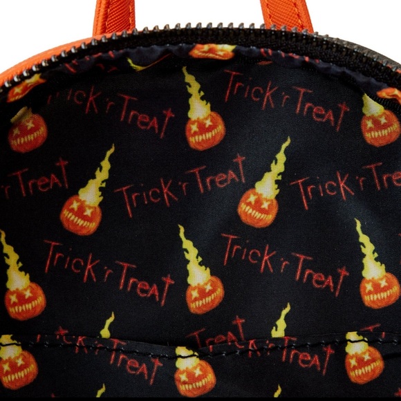 Loungefly Trick 'R Treat Sam Cosplay Pumpkin Halloween Mini Backpack - Picture 5 of 6